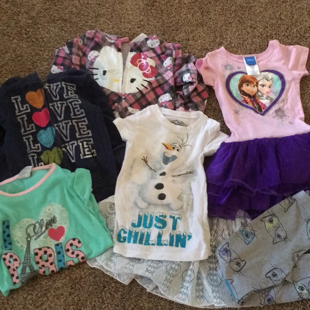 Size 4/5 girls lot- hoodies, Hello Kitty & Frozen